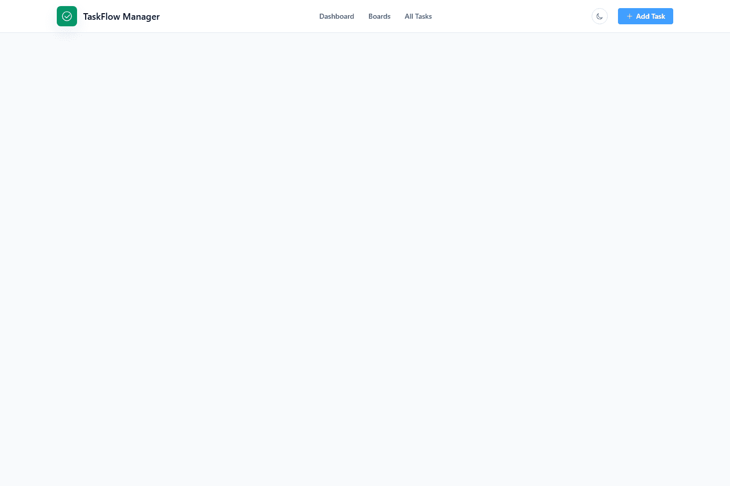 TaskFlow Manager live app screenshot